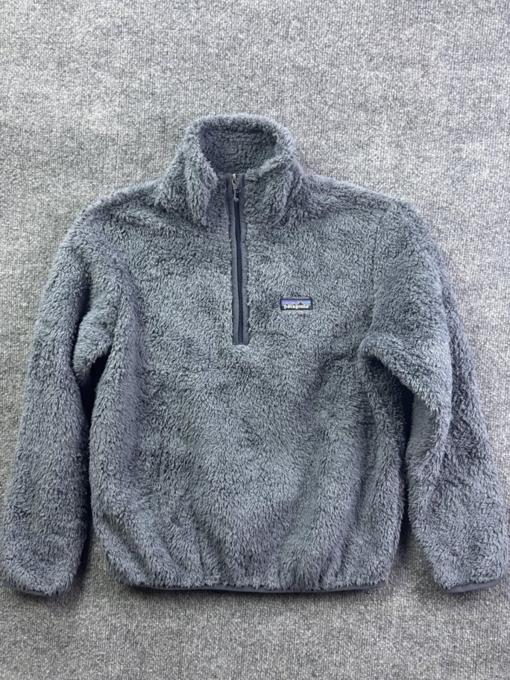 Patagonia Los Gatos Jacket Womens Small Gray Sherpa Fleece 1/4 Zip Pullover